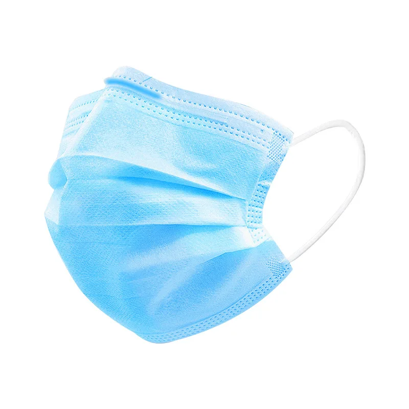 Маска одноразовая противотуманная трехслойная для лица из нетканого дышащего