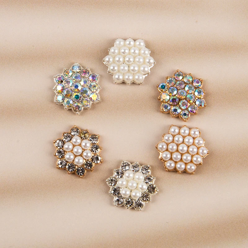 

10pcs/set DIY Handmade Shiny Alloy Rhinestone Pearl For Shoes Decorations Creative Rhinestone For Shoe Accessories Wholesale