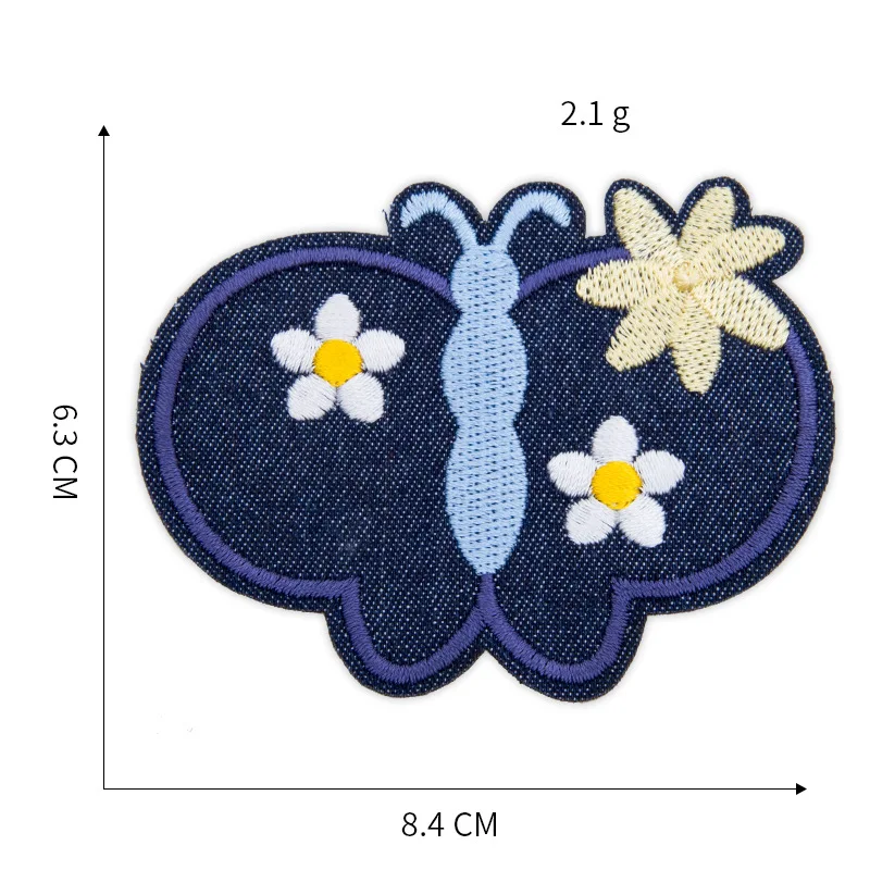 Нашивка ZOTOONE с бабочками полностью вышитая сделай сам заплатки из джинсовой