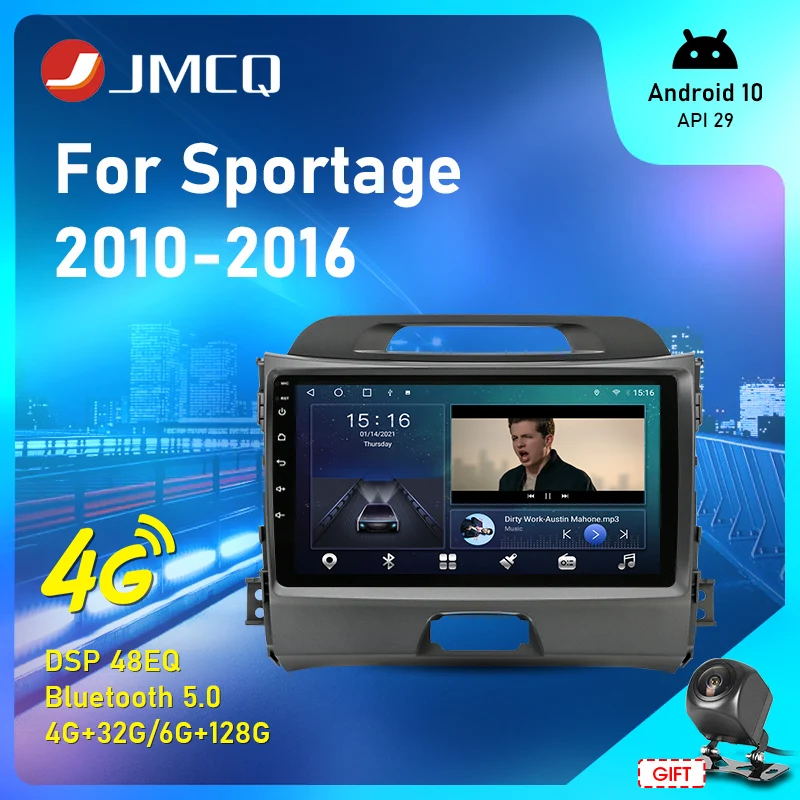 Автомобильный радиоприемник JMCQ Android 10 для KIA Sportage3 2010 2016 головное устройство 2 Din