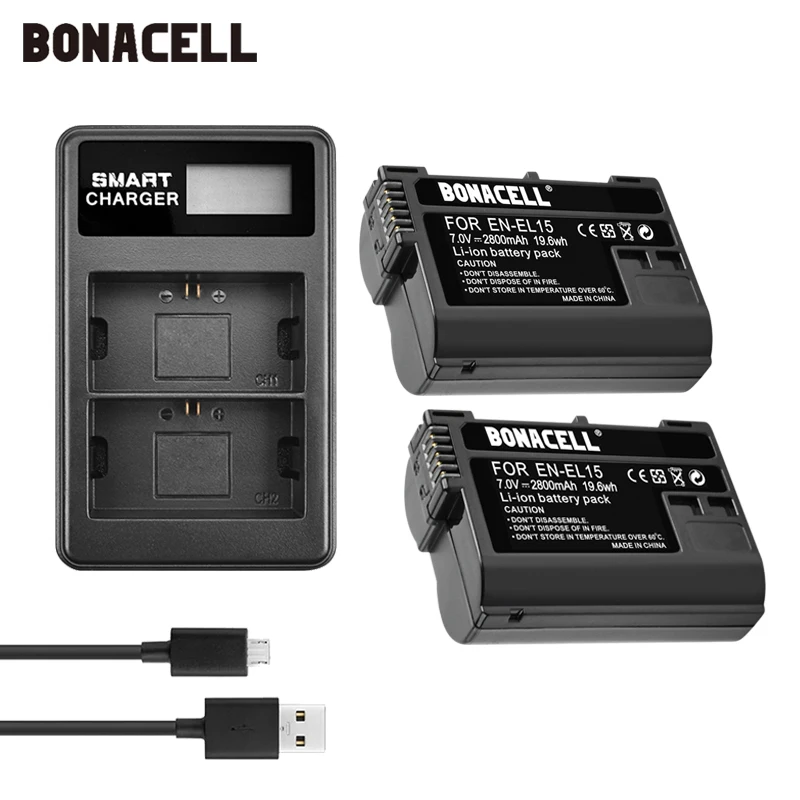 EN EL15 RU ENEL15 EL15A Батарейки + ЖК дисплей Dual USB Зарядное устройство для Nikon D600 D610 D600E D800