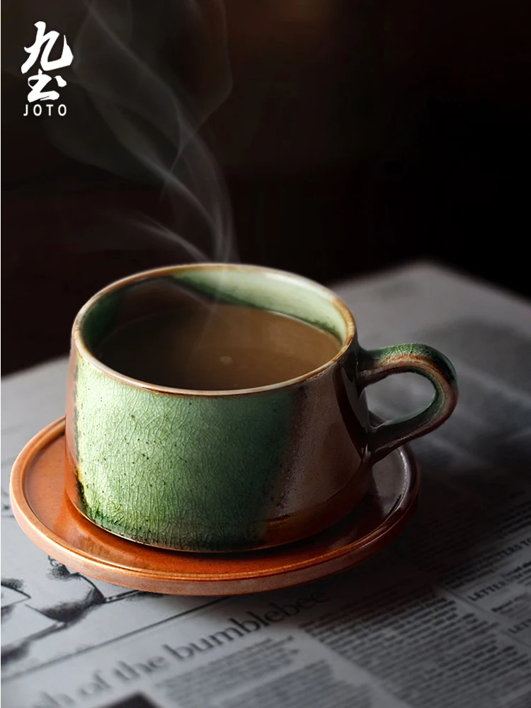 Красивая креативная круглая термопереносная кофейная керамическая кружка в