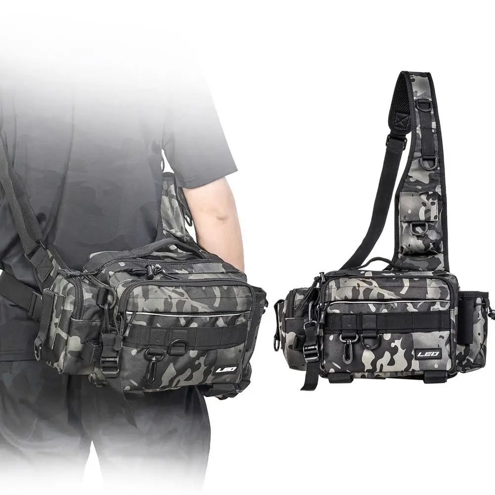 

Multifunctional Fishing Waist Pack Fishing Lures Gear Storage Bag Outdoor Sports Tackle Bag Tackle Single Shoulder Crossbody Bag