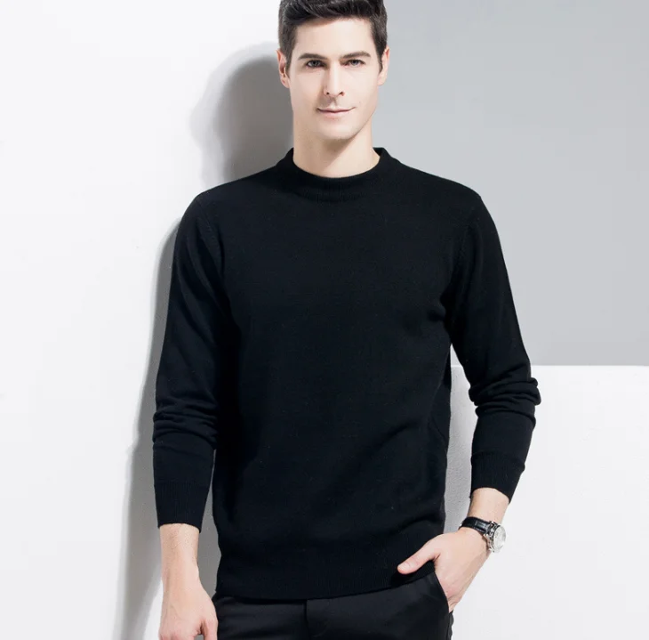 

Autumn and winter new men's casual long-sleeved fashion simple t-shirt E338
