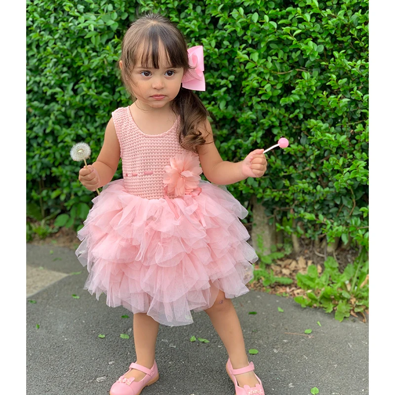 Праздничное платье принцессы для маленькой девочки детское весеннее Модные