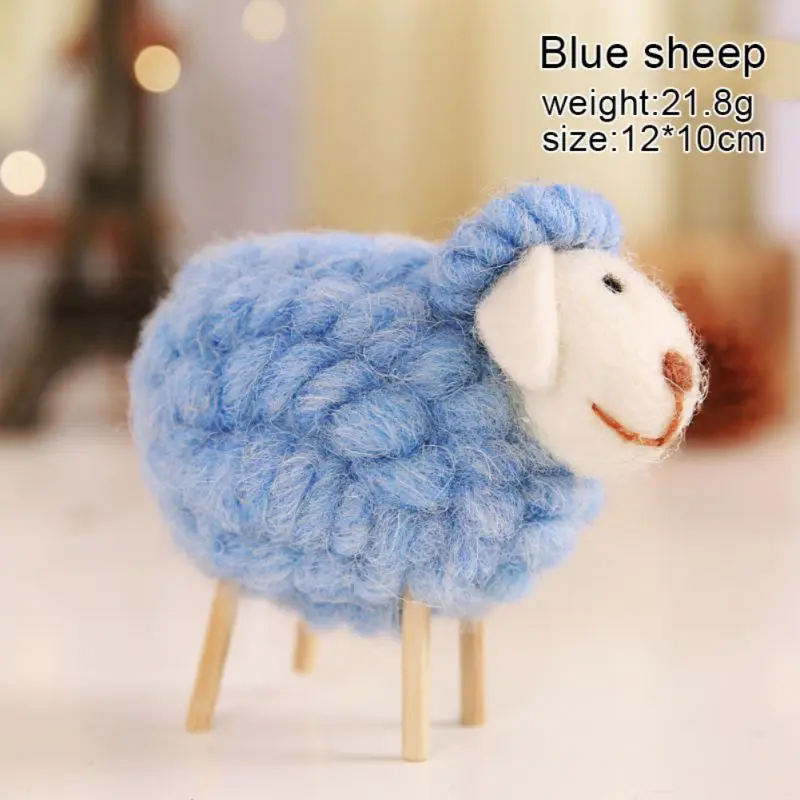 Мягкие плюшевые животные игрушки шерсть войлок овечка игрушка для детей