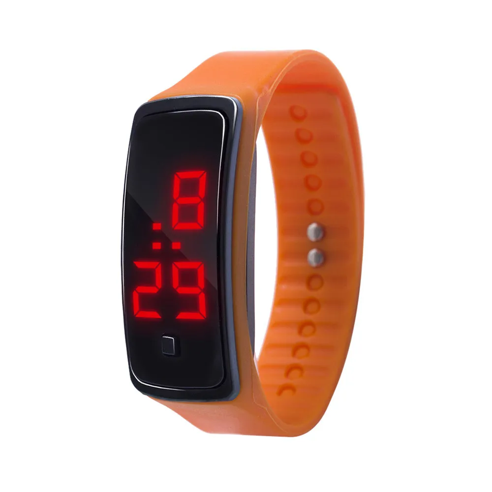 

Sports electronic watch LED digital display bracelet watch student unisex silicone sports watch multicolor gift W*