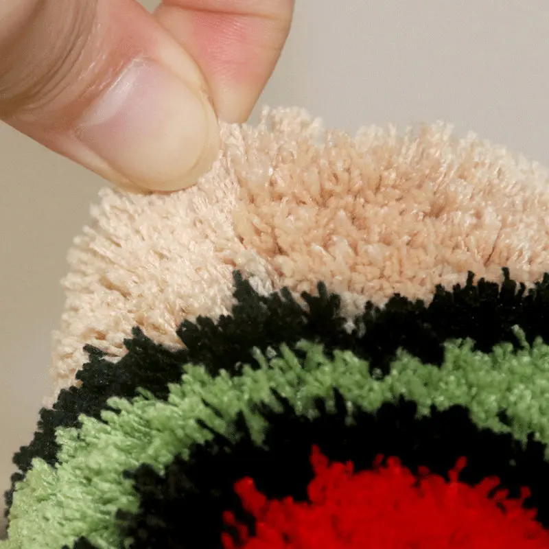 Коврик с принтом гамбургеров мягкий ворсистый впитывающий нескользящий