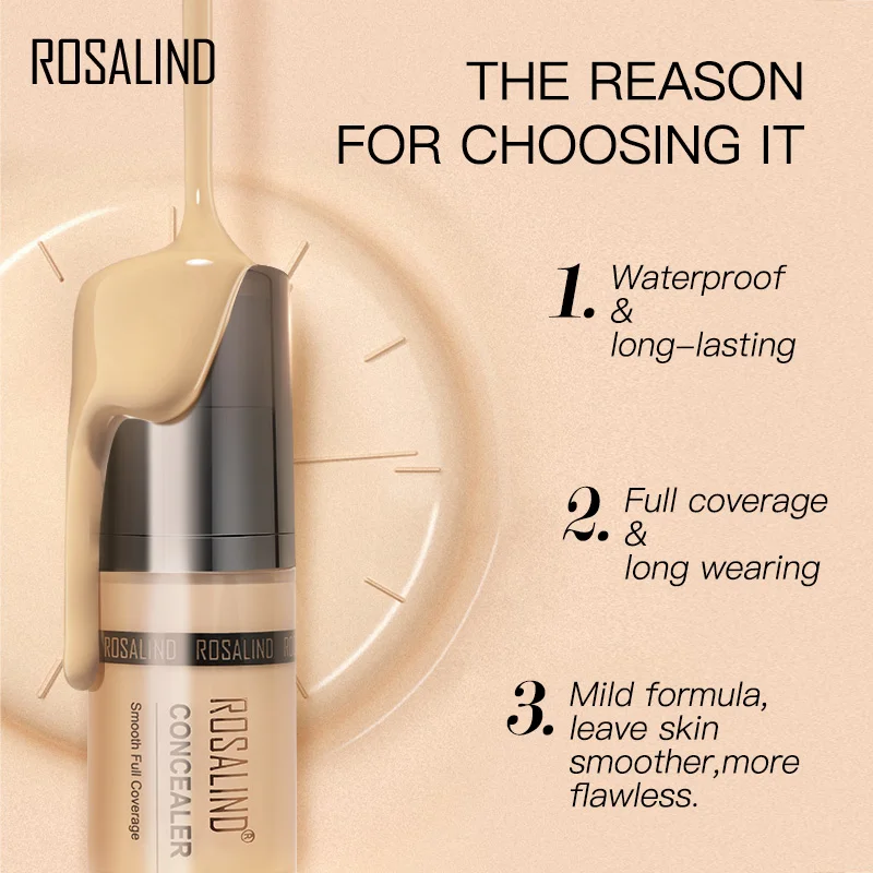Корректор для консилера ROSALIND 6 мл видов цветов полное покрытие длительное