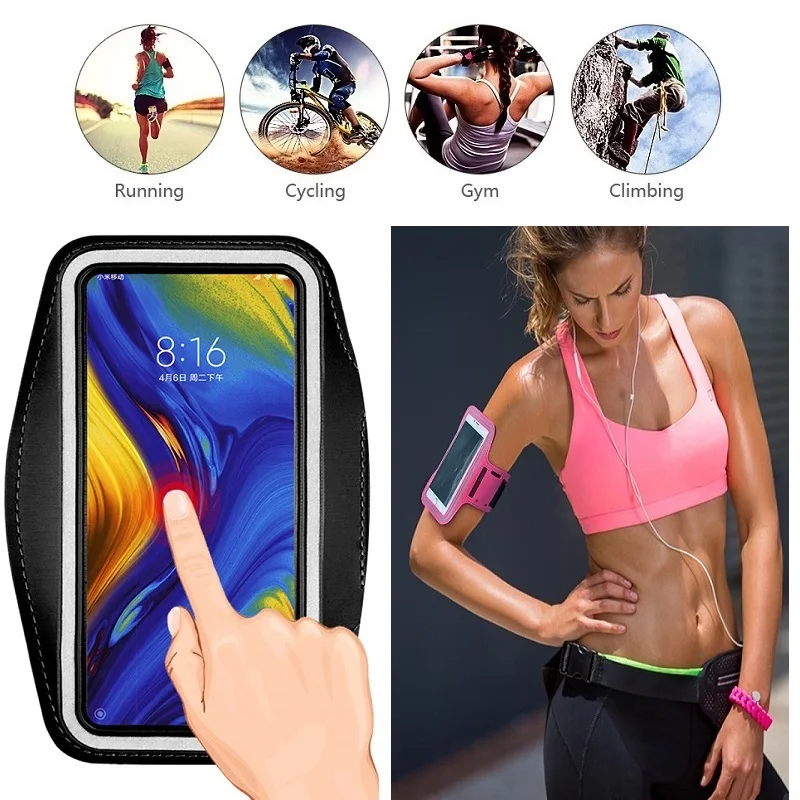 Сумка для бега чехол телефона Xiaomi Mi A3 A2 Lite A1 Max Mix 4 3 2s 2 Pocophone F1 спортивного