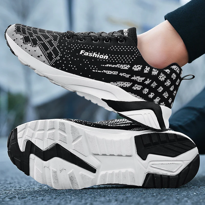 2019 Модная легкая мужская сетчатая повседневная обувь дышащие ткацкие мужские