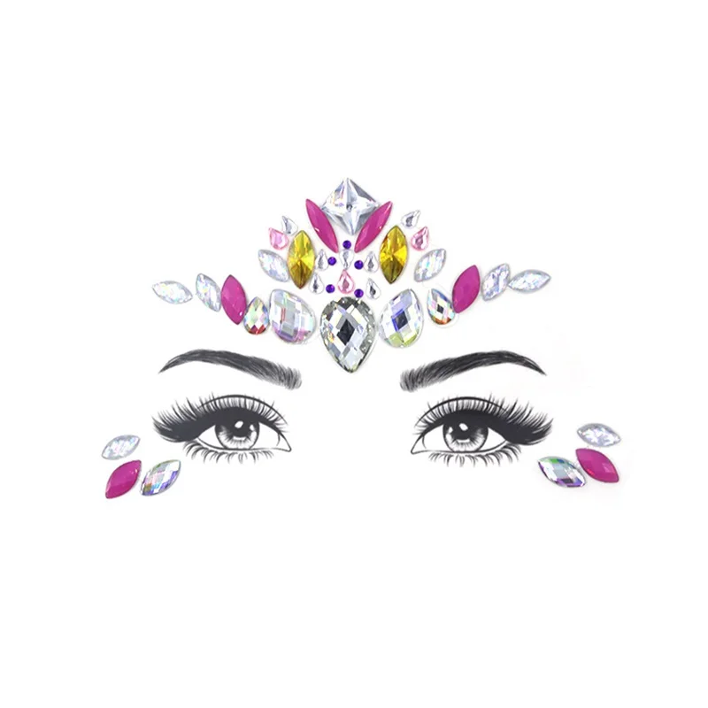 Временные тату наклейки Стразы с блестками украшения для лица драгоценности