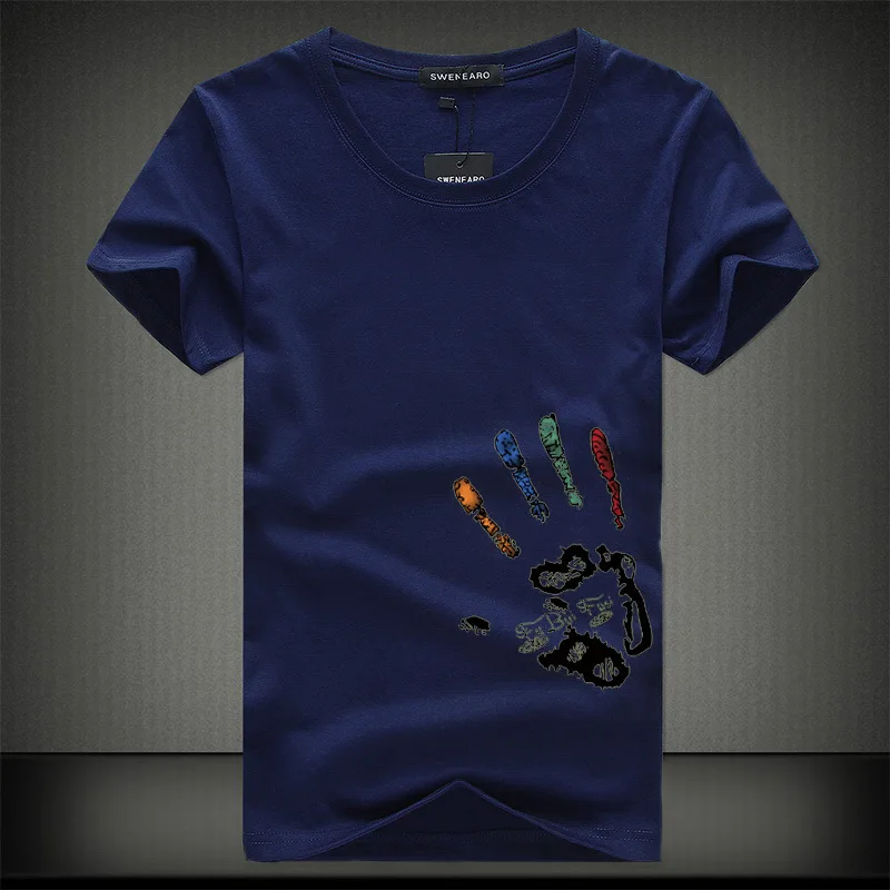 

Summer new short-sleeved men's top trend summer plus shirt T-shirt men clothes student size compassionate half-sleeved bottoming