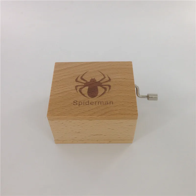 Деревянная музыкальная шкатулка с рукояткой подарок на Рождество день рождения