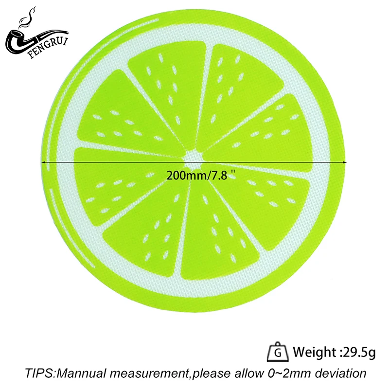 200 мм силиконовые круглые салфетки лимонный дизайн подставка под чашки круглый