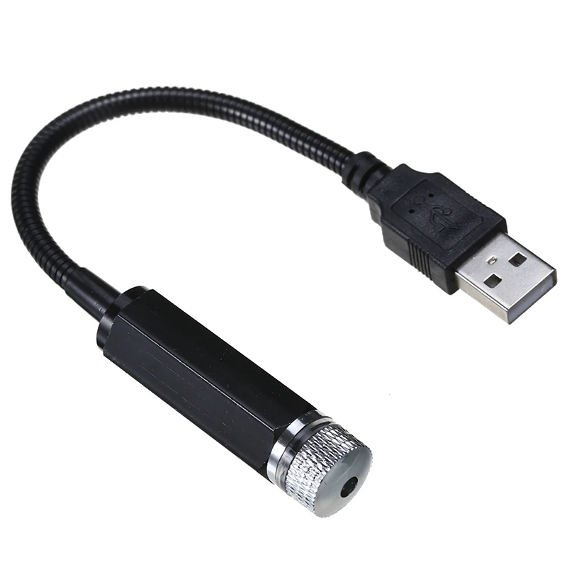 

1W 5V USB Car Interior LED Light Roof Room Atmosphere Starry Sky Lamp Blue Purple Projector Decorative Lamp