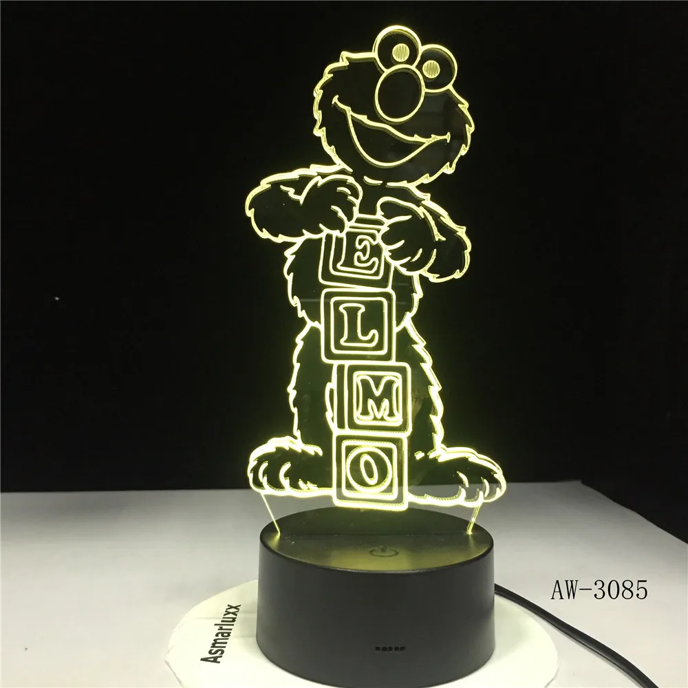 Креативный дизайн лягушки 3D ночник 7 цветов Изменение USB настольная лампа офисный
