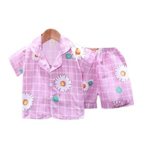 new toddler casual clothing summer kids girls fashion clothes children pajamas shirt shorts 2pcssets baby boys cotton sleepwear