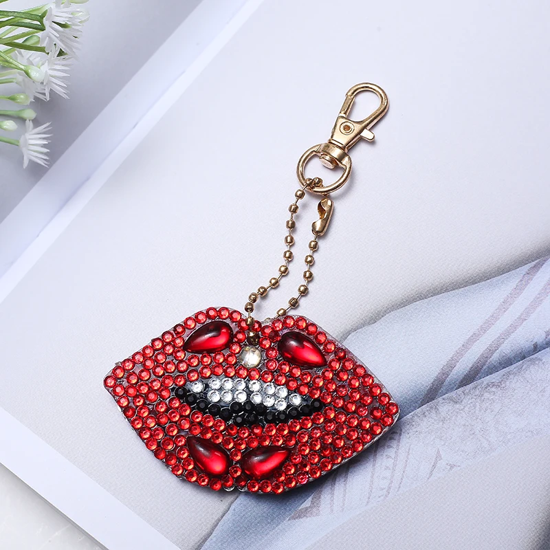 Алмазная картина губная помада и мороженое DIY 5D брелок круглая дрель хрустальные