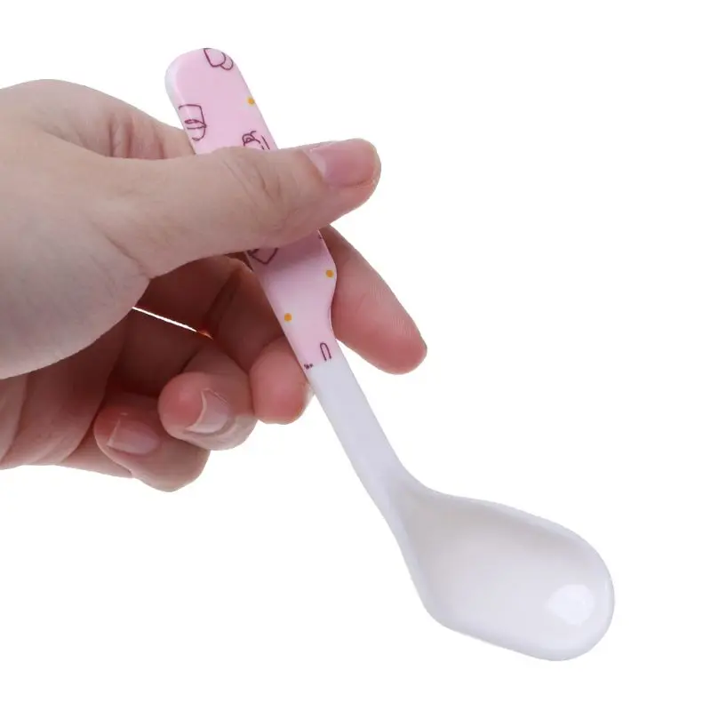 

Baby Spoon Feeding Training Kids Infant Toddler Scoop Cutlery Tableware Food Bend Head Curved Utensils Children Learning Supplie