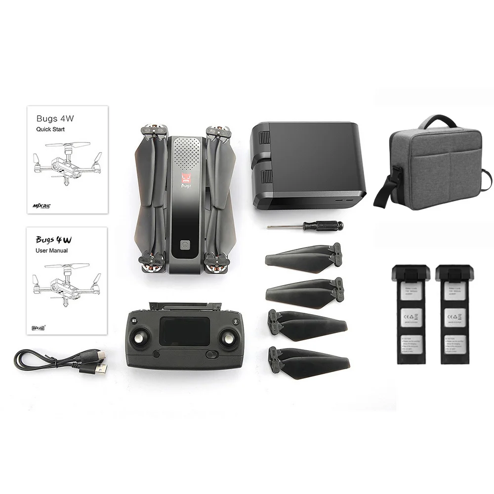 2 Batter Handbag Мини Дрон MJX B4W gps с камерой 2K 5G Wifi FPV 1600m расстояние полета 20 минут Складные Игрушки с дистанционным управлением RC Дрон вертолет - Цвет: 2 Batter Handbag