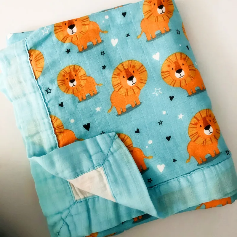 Новое муслиновое одеяло четыре слоя бамбука детское пеленание лучше чем Аден