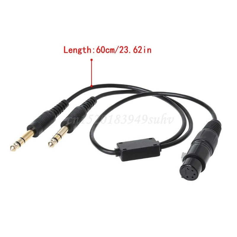 OOTDTY для Airbus XLR GA Dual Plug 5 Pin Кабель-адаптер авиационный кабель наушников комплект |