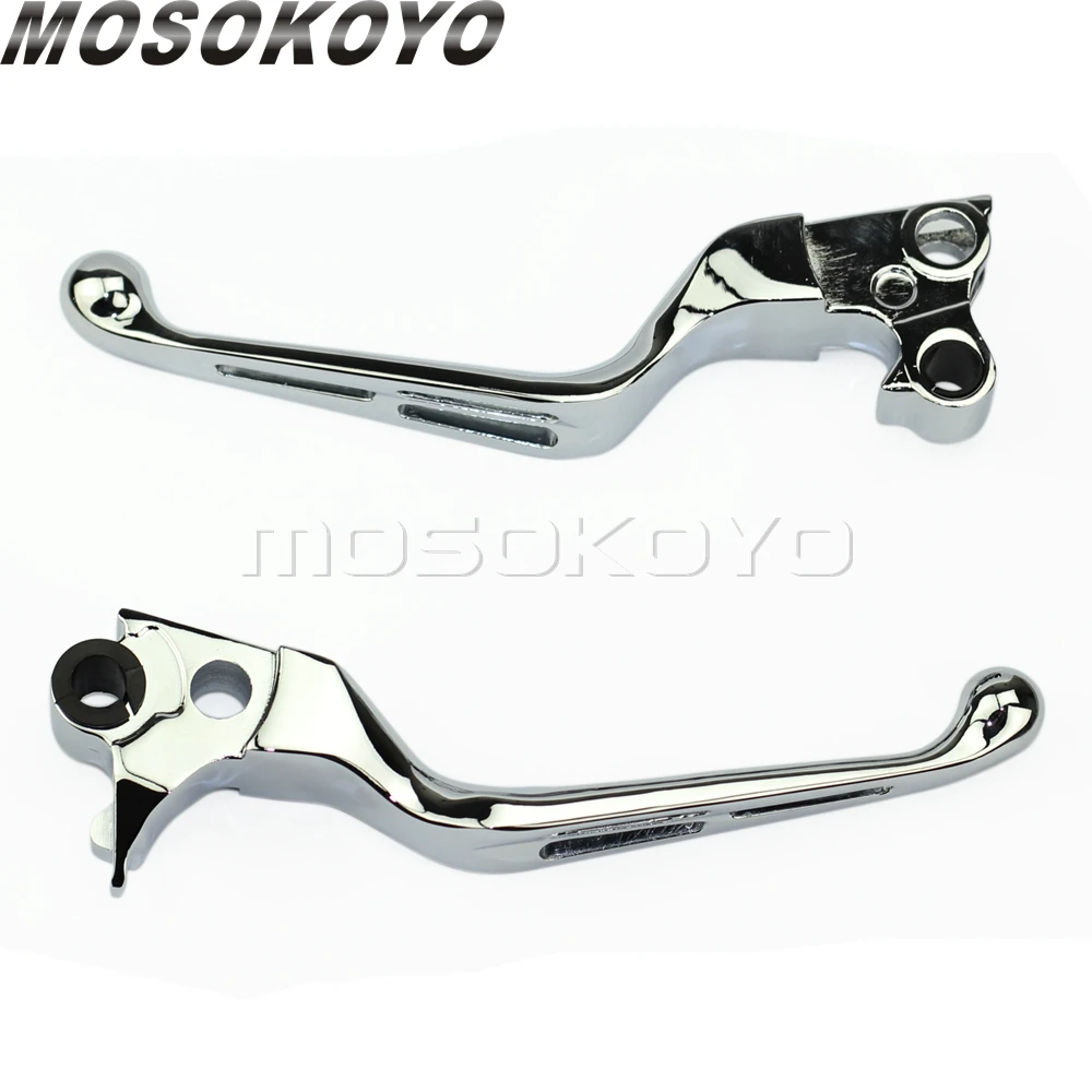 Пара хромированных рычагов тормозной муфты для мотоцикла Harley Custom Sportster Softail breaker