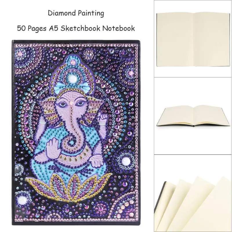 DIY хобот слона Будда особенная в форме бриллианта картина 50 страниц Альбом для