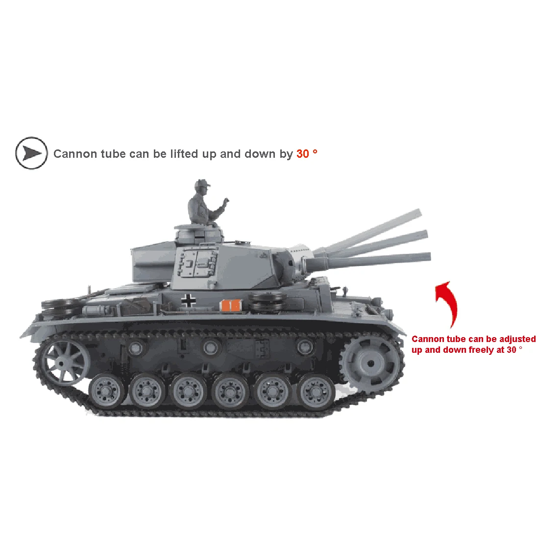 1:16 Немецкий III L Танк 2 4G модель дистанционного управления Военный танк со