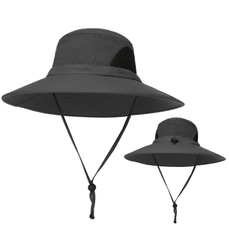 

Sunshade hat men's summer outdoor fishing hat sunscreen anti ultraviolet breathable fisherman's hat folding cap eaves