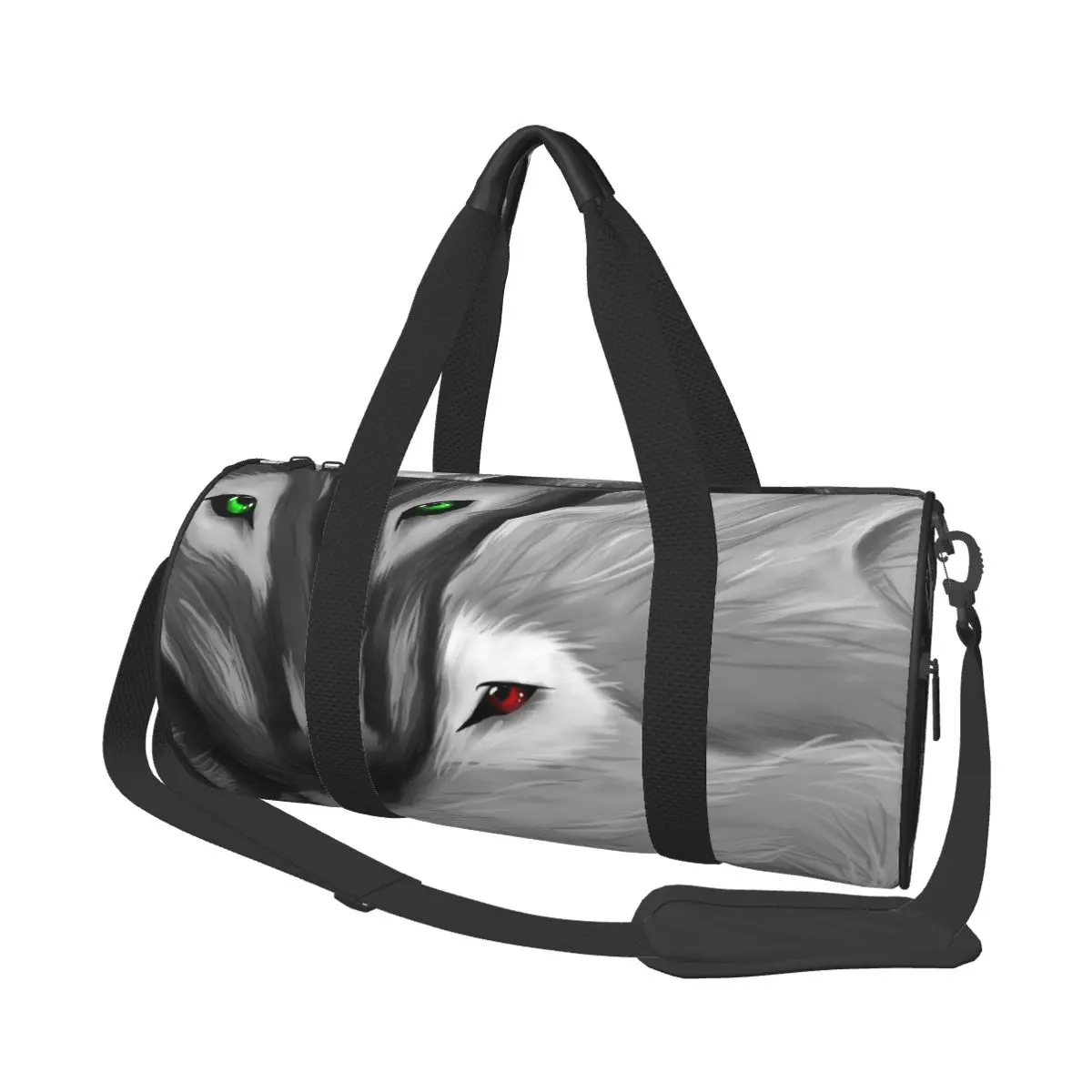 

Дорожная сумка, вместительная багажная спортивная сумка с черно-белыми Волками, сумка для отдыха, сумка на плечо, сумка для ночных выходных