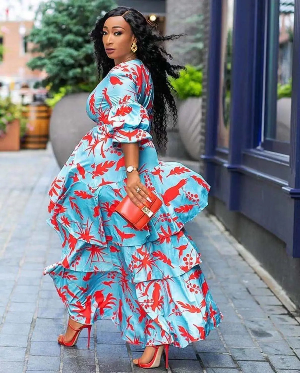 Модное осеннее платье с v образным вырезом длинное праздничное женское рубашка