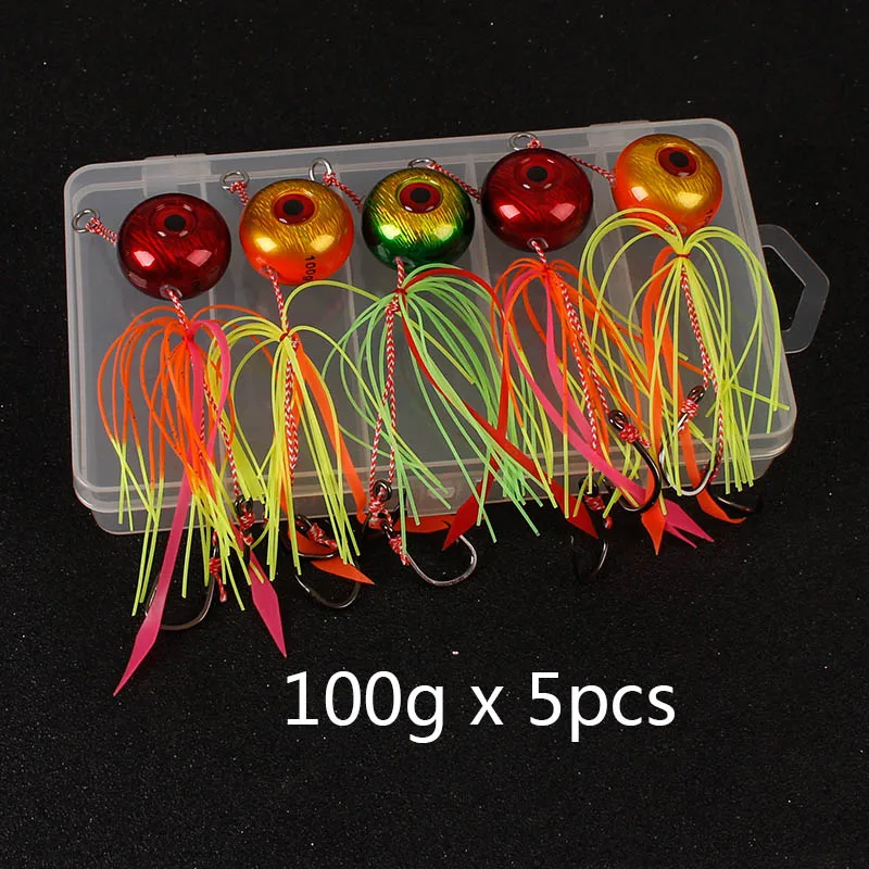 100g x 5 PCS PACK 5 шт. в упаковке 150 г Tai Rubbers Kabura Slider Jig Madai Sinker свинцовая морская приманка красный Snapper морские рыболовные приманки лодка - Цвет: 100g x 5 PCS PACK