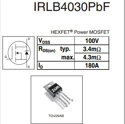 

3,4 m IRLB4030 100 v