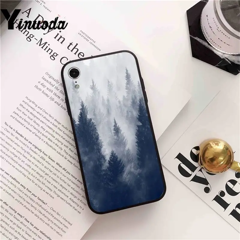 

Yinuoda Forest Cloud Pattern Phone Case cover For iPhone X 8 7 6 6S Plus XS MAX 5 5S SE XR 11 12 Pro Promax coque