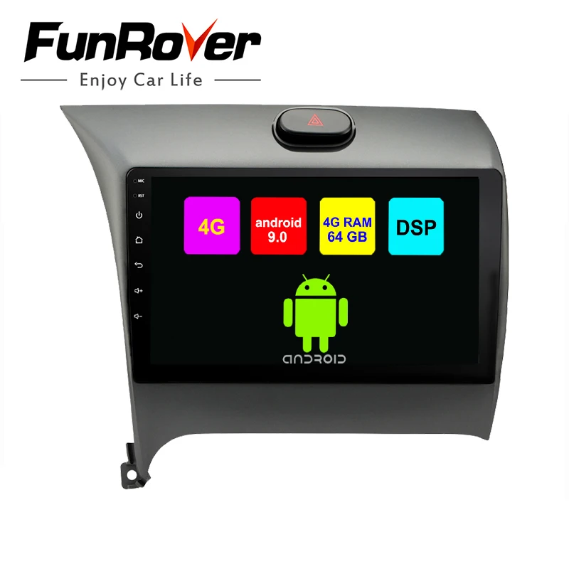 Funrover octa core 2 din android 9 0 автомобильный dvd мультимедийный плеер для Kia Cerato K3 2012 2016 радио