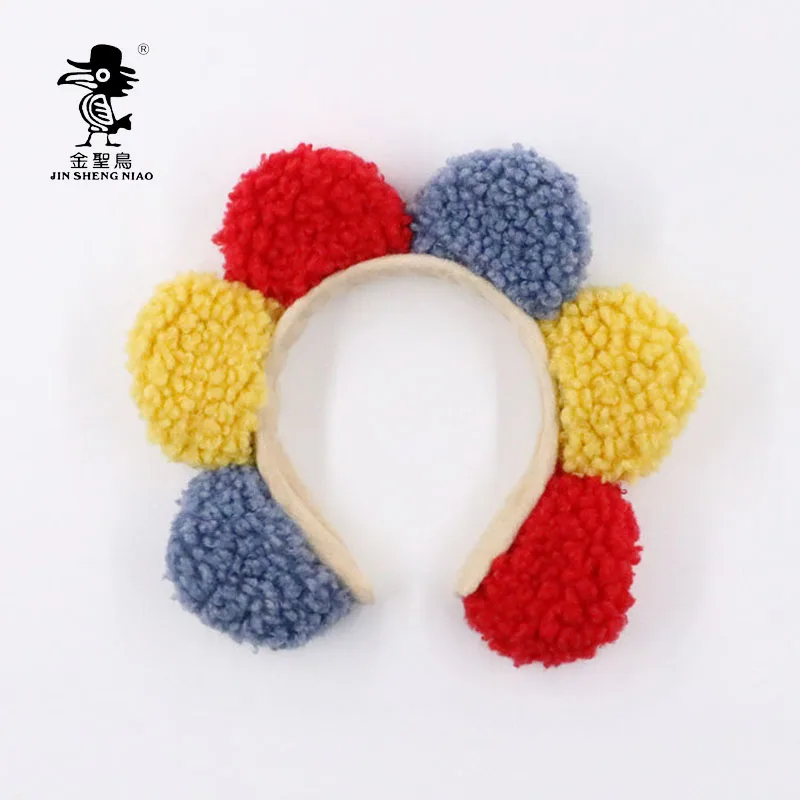 Мультяшная плюшевая повязка для волос милый ободок шесть цветов украшение на