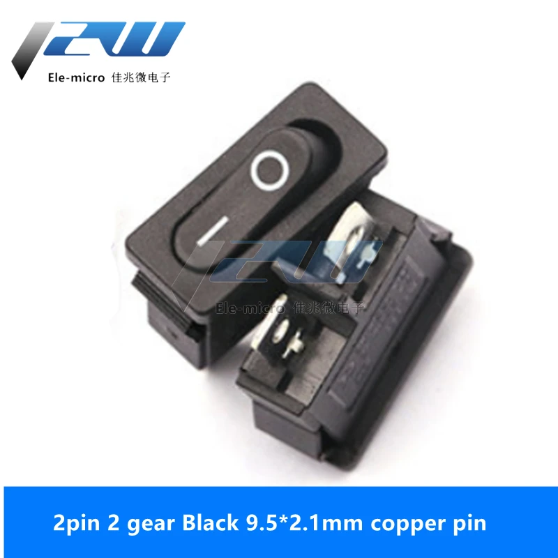 10PCS10x22mm KCD1-110 Black Super Thin Rocker Switch NO/OFF 2 Pin Small Instrument Power | Обустройство дома