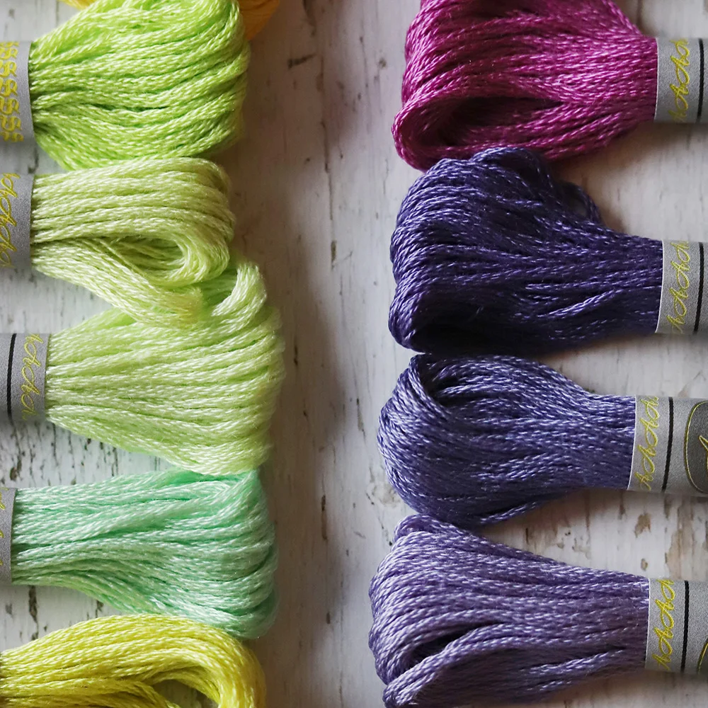 Мулине хлопковое двойное мерсеризованное 35 цветов нитки для вышивания крестиком