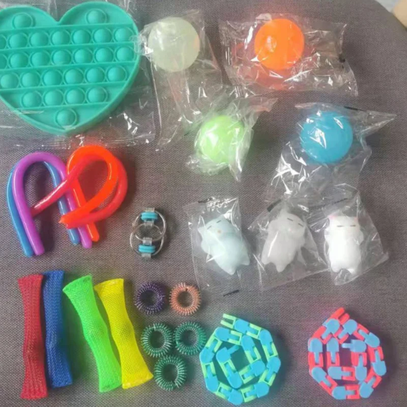 

Fidget Toys Anti Stress Toy Set Stretchy Strings Mesh Marble Relief Gift for Adults Girl Children Sensory Stress Relief Toys