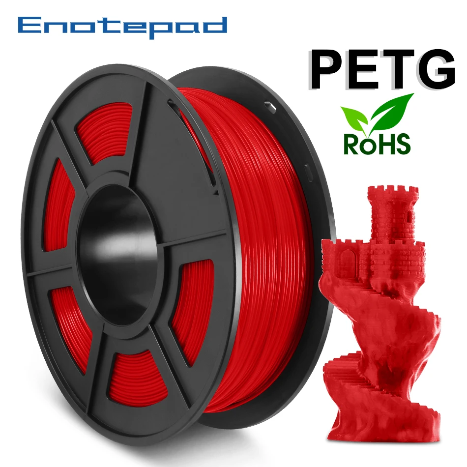Enotepad PETG нить 2.2lb 100% без пузырьков допуск +/ 0 02 мм 3D принтер s катушка 1 75 кг поддержка