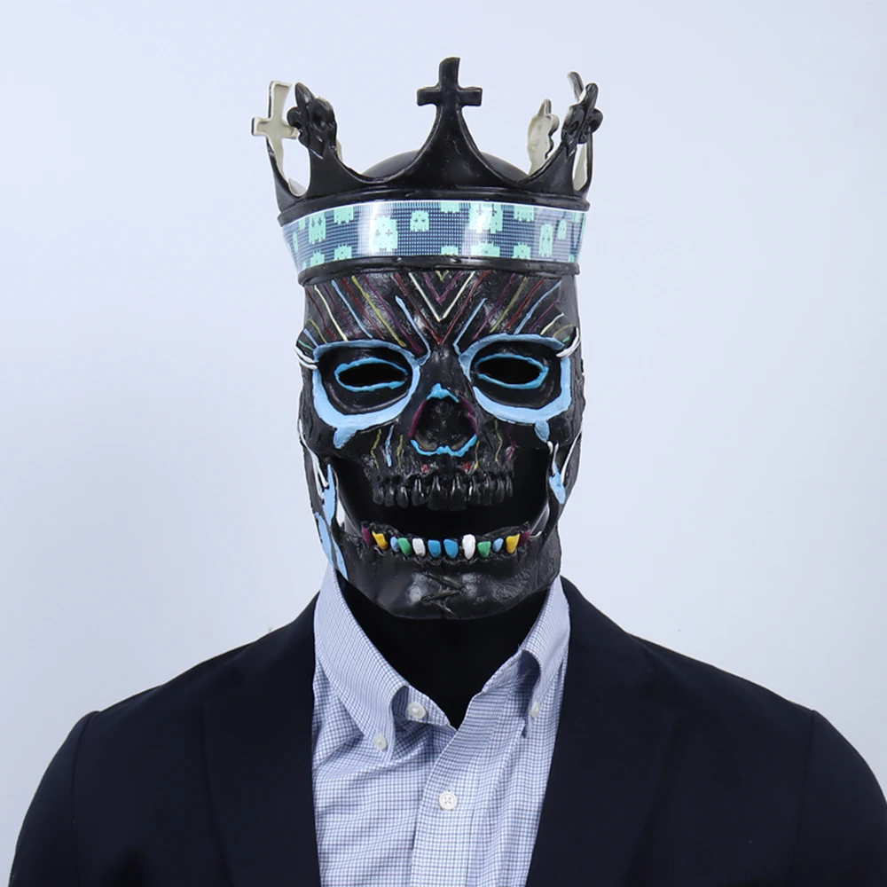 Часы Легион череп латексная маска для косплея ужас черный Хэллоуин костюм