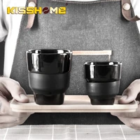 barista couple coffee cup 80160ml ins style espresso kettle ceramics creative couple tea water mug black glaze container