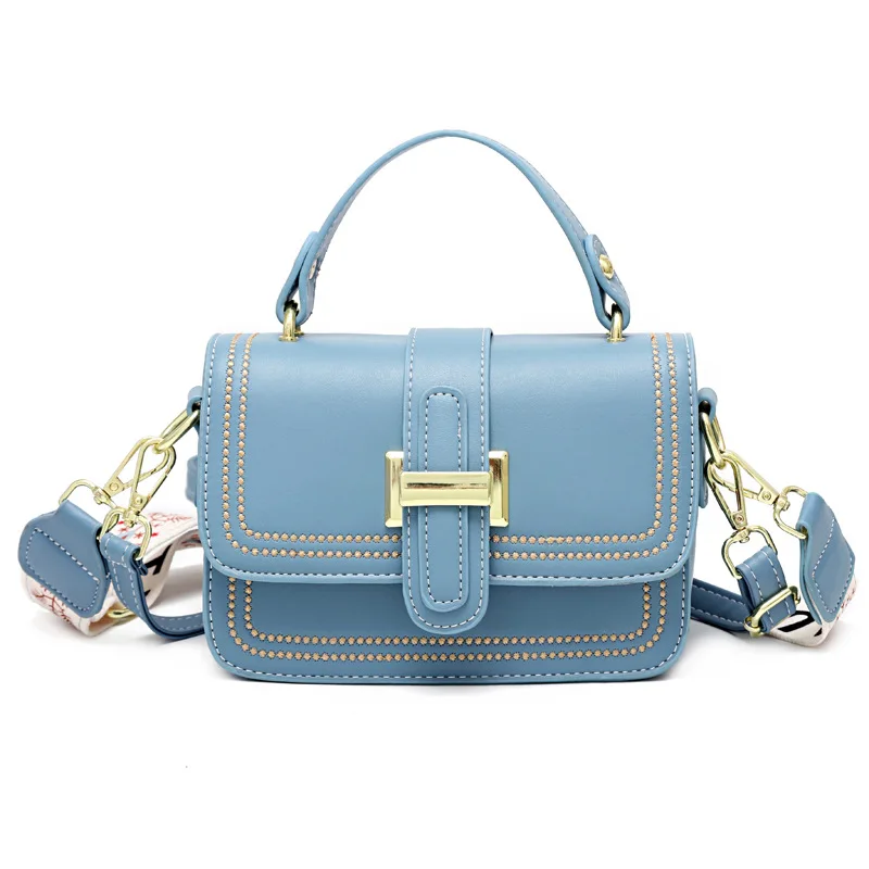 

Женская сумка 2021 Новая Модная Портативная маленькая квадратная сумка Корейская версия женская сумка-мессенджер через плечо с заклепками