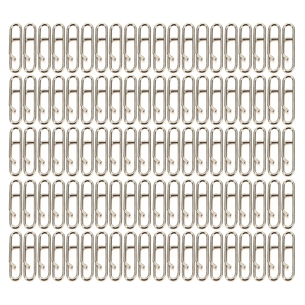 

100pcs Fishing Power Clips Quick Change Snap Swivel Pin Quick Link Connector