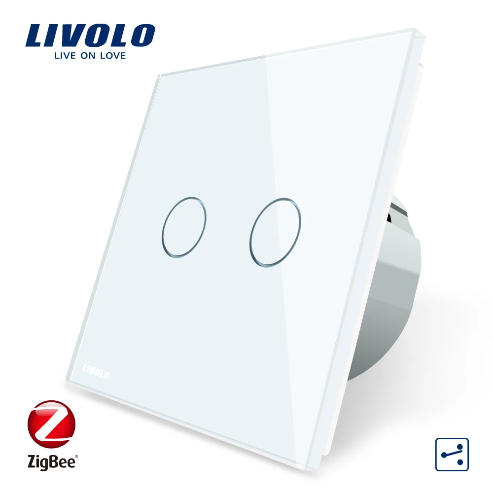 Livolo Универсальный Wifi умный Беспроводной интеллектуальный приложение, wifi Настенные переключатели, крест, 2 способа, работа ZigBee переключатель, google home, echo, alexa