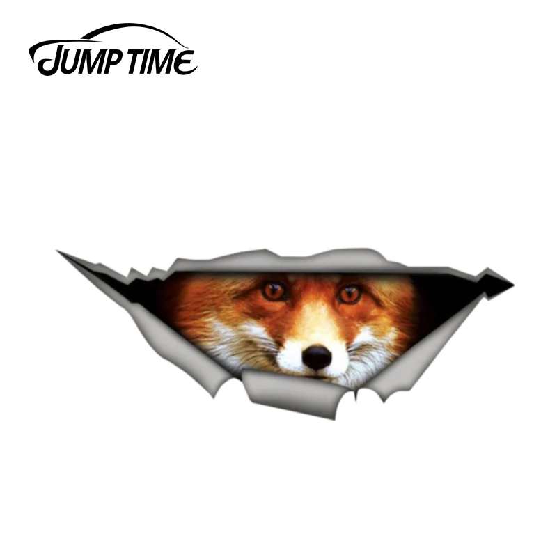Время скачка 13 см x 4 8 лиса Автомобильная Наклейка 3D Pet графическая Виниловая