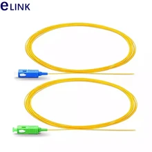50pcs100pcs200pcs SC fiber pigtail 0.9mm SM SC/UPC SC/APC 1.5m optical fibre tail FTTH yellow cable 9/125um free Shipping ELINK