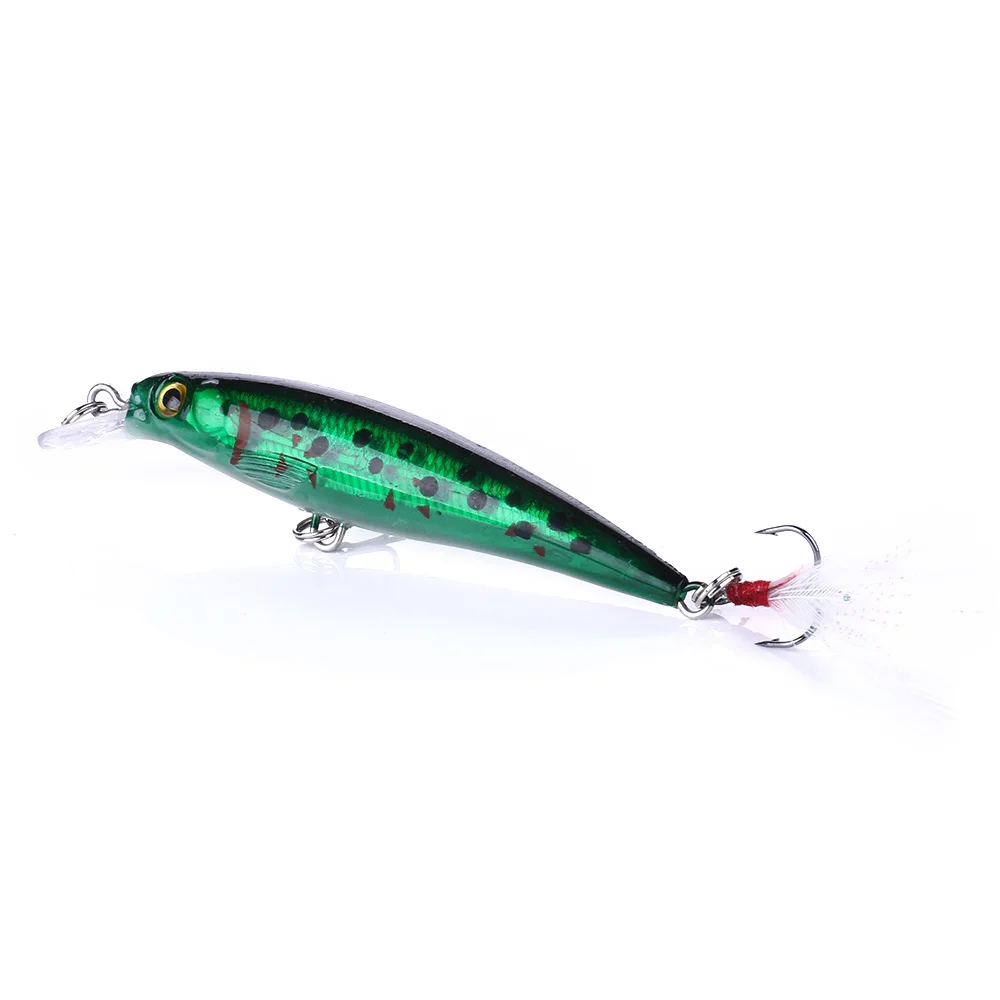 10pcs 8g 9cm 6#hooks hard plastic minnow fishing lures artificial crank trout pike bass carp batis pesca tackles | Спорт и